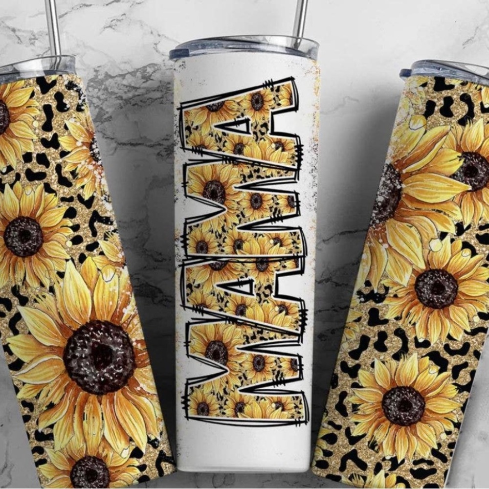 Mama sunflower tumbler
